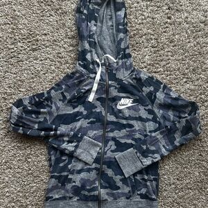 Nike Camo Gray Hoodie Jacket
